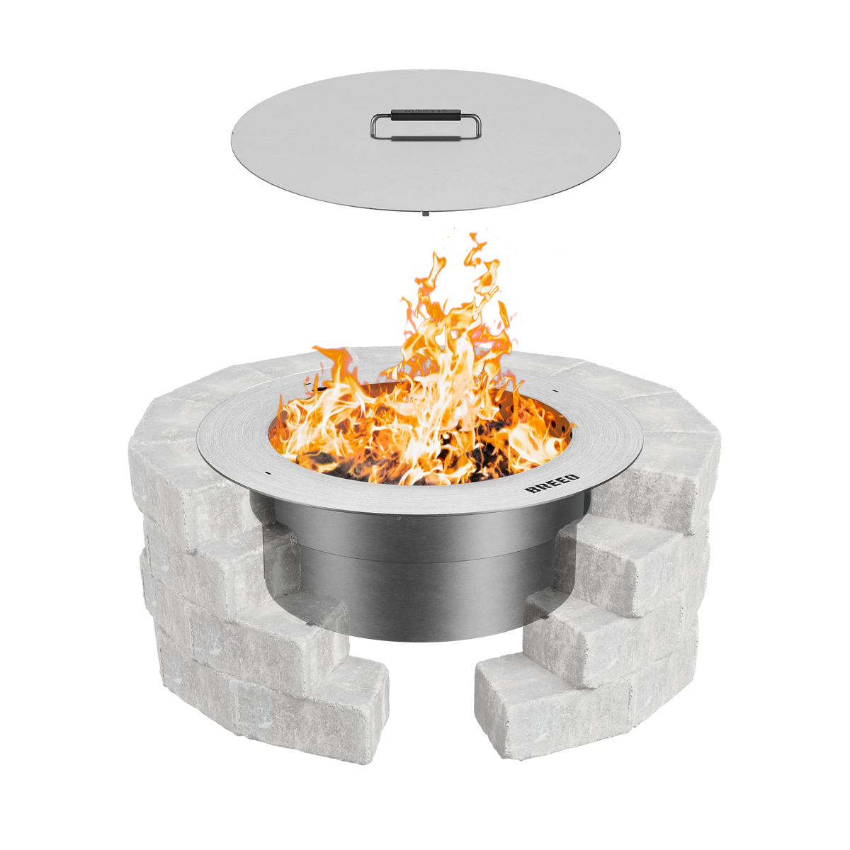 Zentro Stainless Steel Smokeless Fire Pit Insert