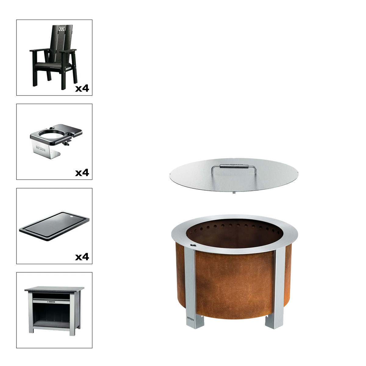 X Series Total Patio Fire Pit Bundle